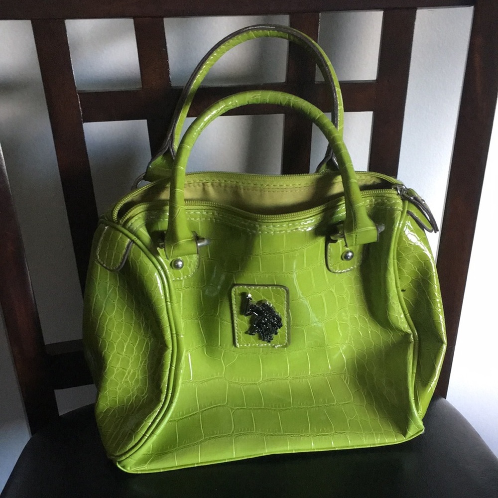 Lime green Polo purse